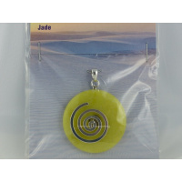Hanger Donut jade met levensspiraal
