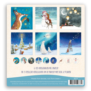 zes_zintenz_kerstkaarten_met_winterdieren_en_negen_kerststickers